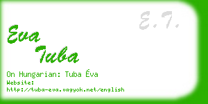 eva tuba business card