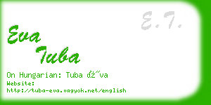 eva tuba business card